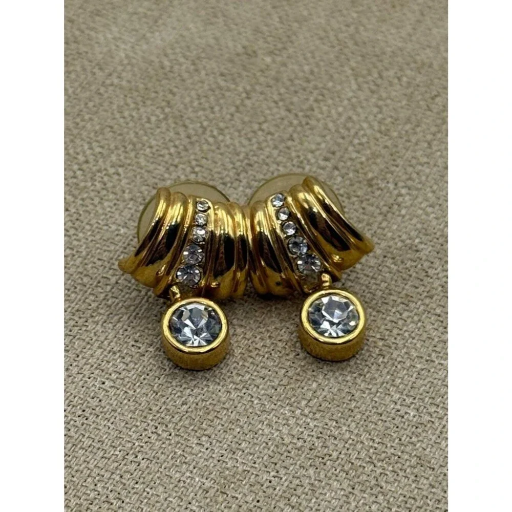 vintage 1950s gold tone earrings